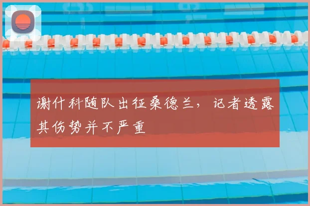 谢什科随队出征桑德兰,记者透露其伤势并不严重